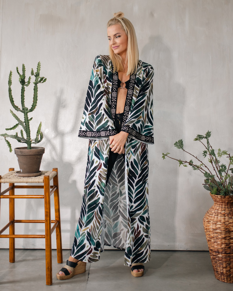 LETRIBE UNISEX KIMONO JUNGLE