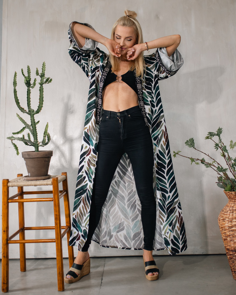 LETRIBE UNISEX KIMONO JUNGLE