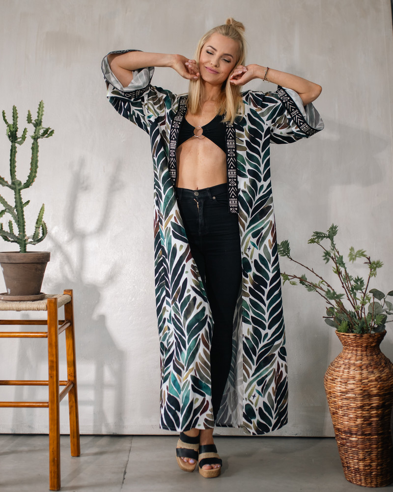 LETRIBE UNISEX KIMONO JUNGLE