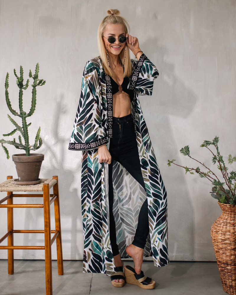 LETRIBE UNISEX KIMONO JUNGLE